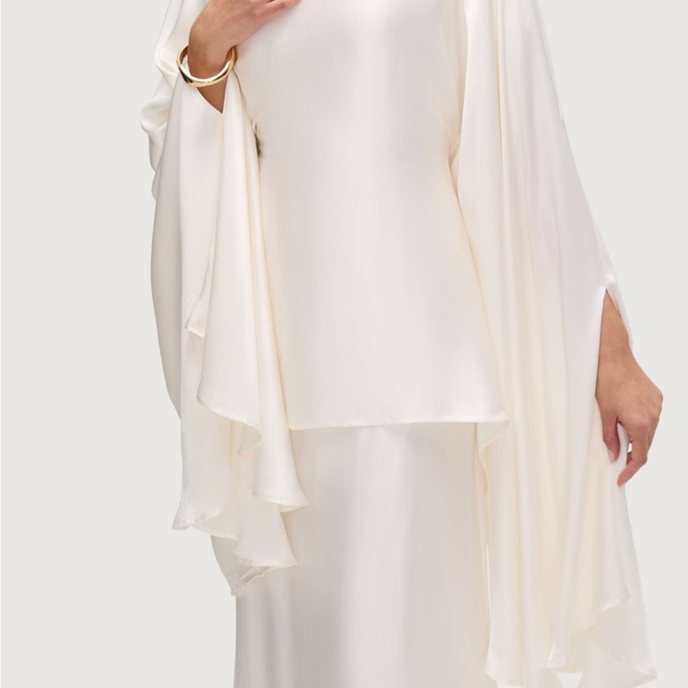 SOLD Elegant Silk White Inner Tie Top